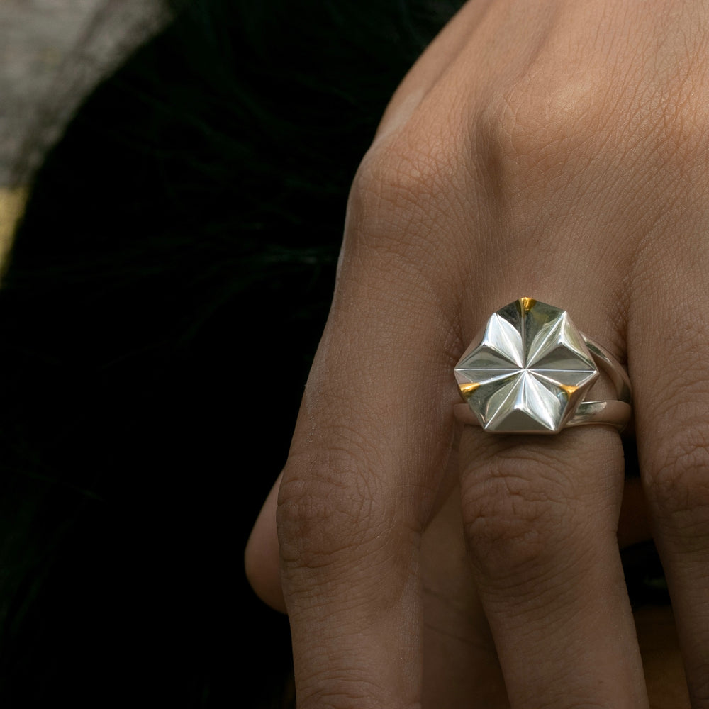 Edge Collection Flower Ring