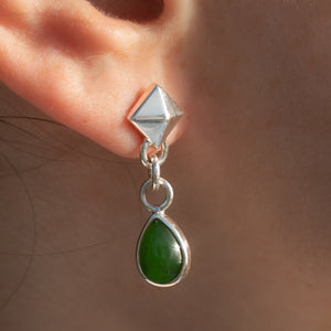 
                  
                    Tiny Teardrop Pounamu Earrings
                  
                