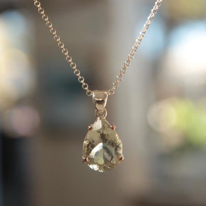 
                  
                    Prasiolite (Green Amethyst) Teardrop Pendant
                  
                