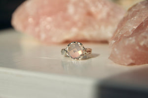 
                  
                    Rose Quartz Crown Ring
                  
                