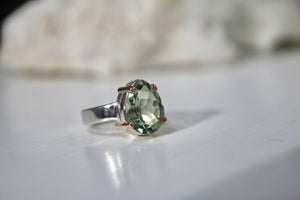 
                  
                    Prasiolite (Green Amethyst) Teardrop Ring
                  
                