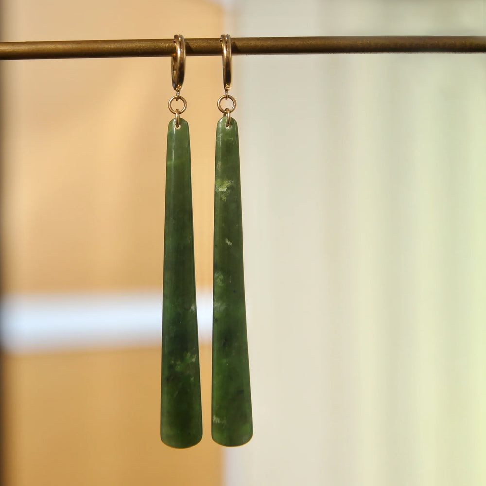Extra Long Pounamu Earrings