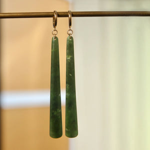 
                  
                    Extra Long Pounamu Earrings
                  
                