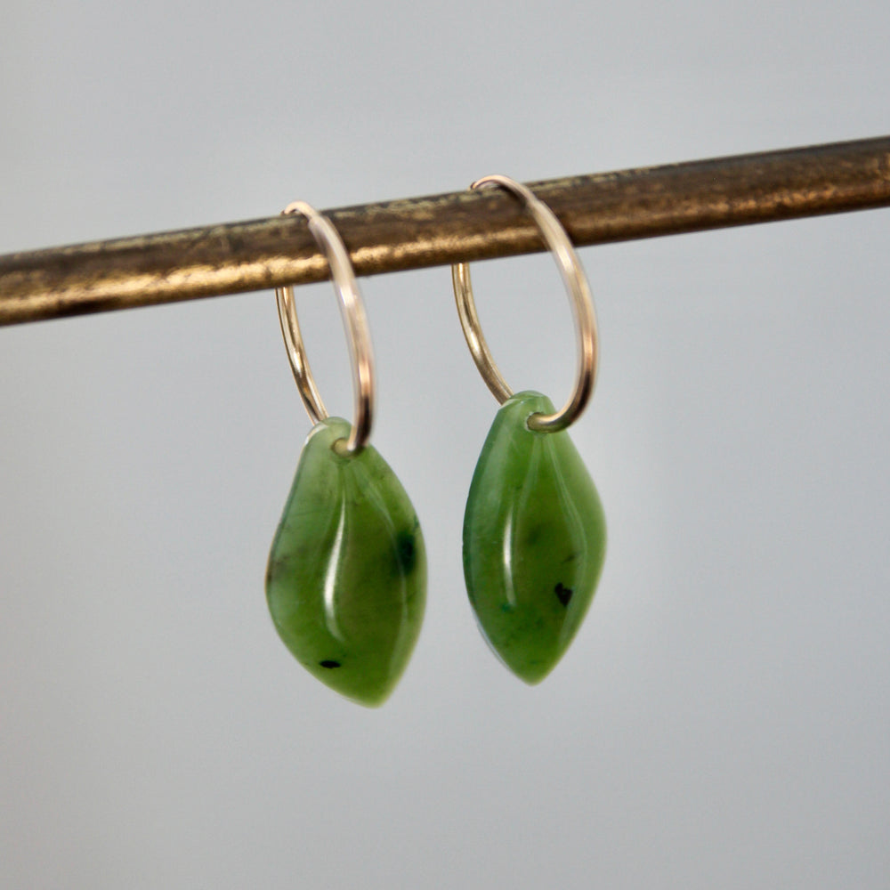 Pounamu Leaf Earrings