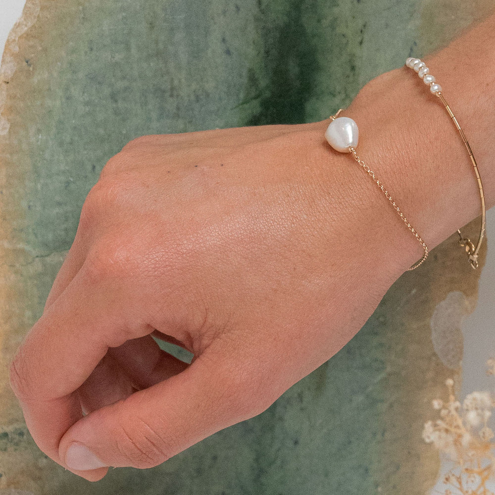 Baroque Pearl Bracelet - Gold