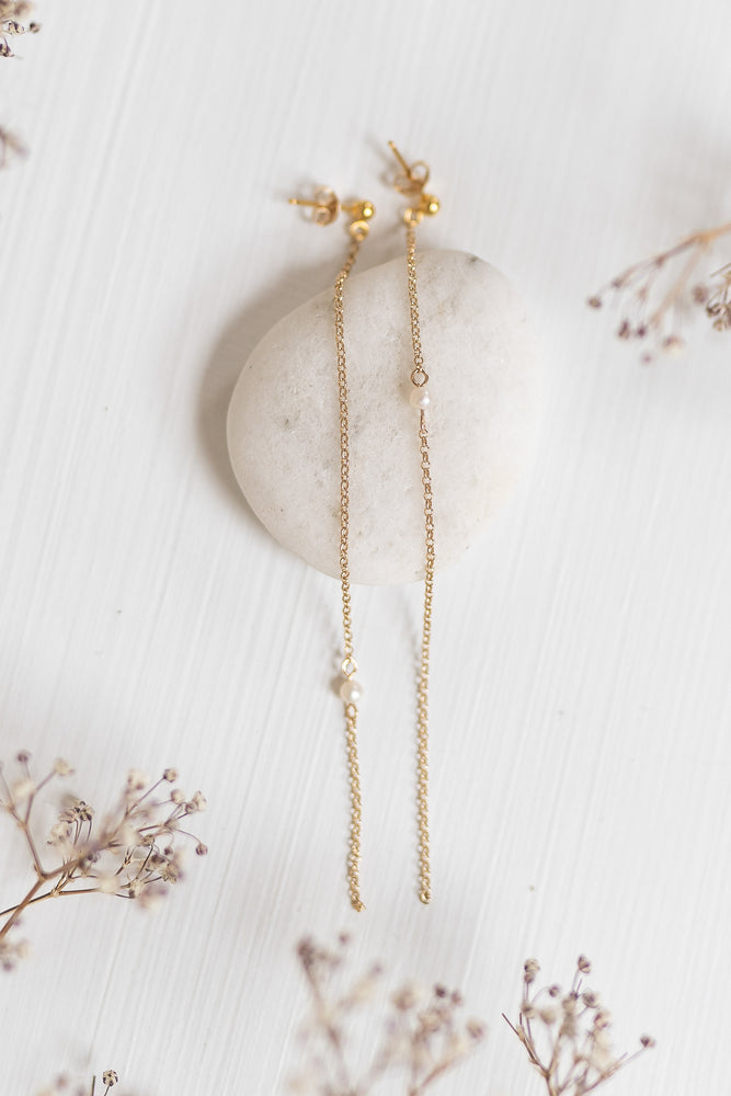 
                  
                    Pearl & Chain Earring - Extra Long
                  
                