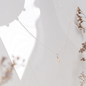 
                  
                    Single Pearl Necklace - Silver
                  
                